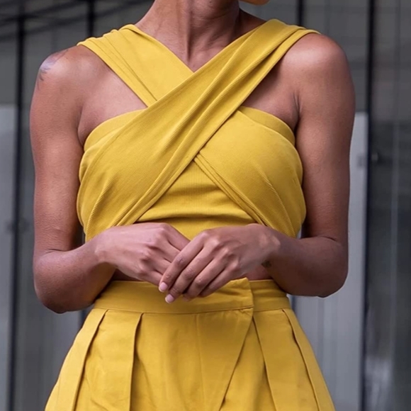 Knot front, multi-tie bandeau-corset top - Picture 2 of 9